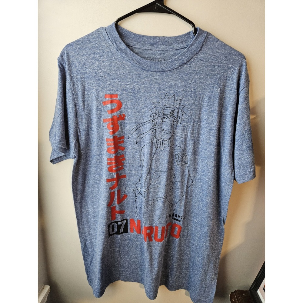 Men Naruto Graphic‎ Tshirt Sz Medium Blue